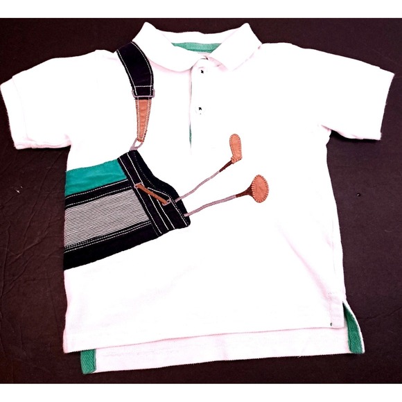 Kitestrings Other - Kitestrings Golf Polo Shirt 2T Golf Bag Clubs Preppy Dad‎ Son Father's Day Gift